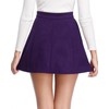 Fuinloth Women's Faux Suede Skirt Button Closure A-Line High Wasit