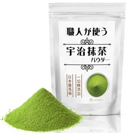 Uji Matcha Powder Used by Craftsmen (Made with 100% Premium Matcha from Uji Wazuka), Completely Additive-Free, Matcha Powder, 3.5 oz (100 g)