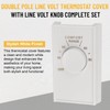 White Double Pole Line Volt Thermostat Cover for Old Style