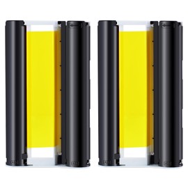 KCMYTONER 2 Pack (No Paper) Compatible Ink Cartridge Replacement for Canon KP-108IN Color Ink Cassette 4x6 Inch for Canon Selphy CP1500 CP1300 CP1200 Compact Photo Printer
