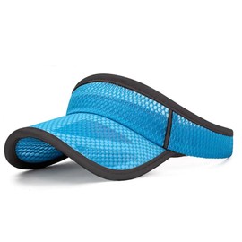 OceanFrog Sun Visor Cap – Women’s Ponytail Baseball Cap, Long Brim Adjustable Hat with Thicker Sweatband for Golf, Tennis, Running, Cycling, Hiking, Fishing (UK, Alpha, One Size, XXL, 4 - Blue)