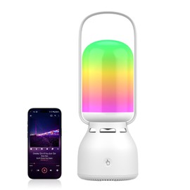 MoKo Camping Lantern with Speaker, 11 RGB Light Modes Rechargeable Lantern, Camping Lights with BT & TWS Function, IP45 Waterproof Lanterns for Power Outages Camping Hiking Fishing