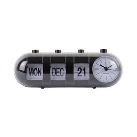 Karlsson Retro Tube Calendar Flip Alarm Clock