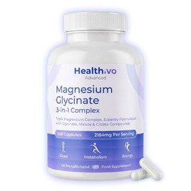 Magnesium Glycinate 3-in-1 Complex, 240 Capsules, UK Made