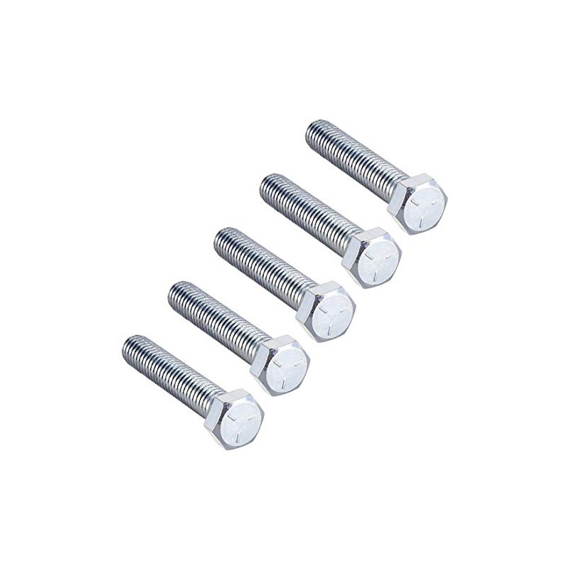sourcing map Hex Head Screw Bolts Carbon Steel 3/8"-16x2" Fastener