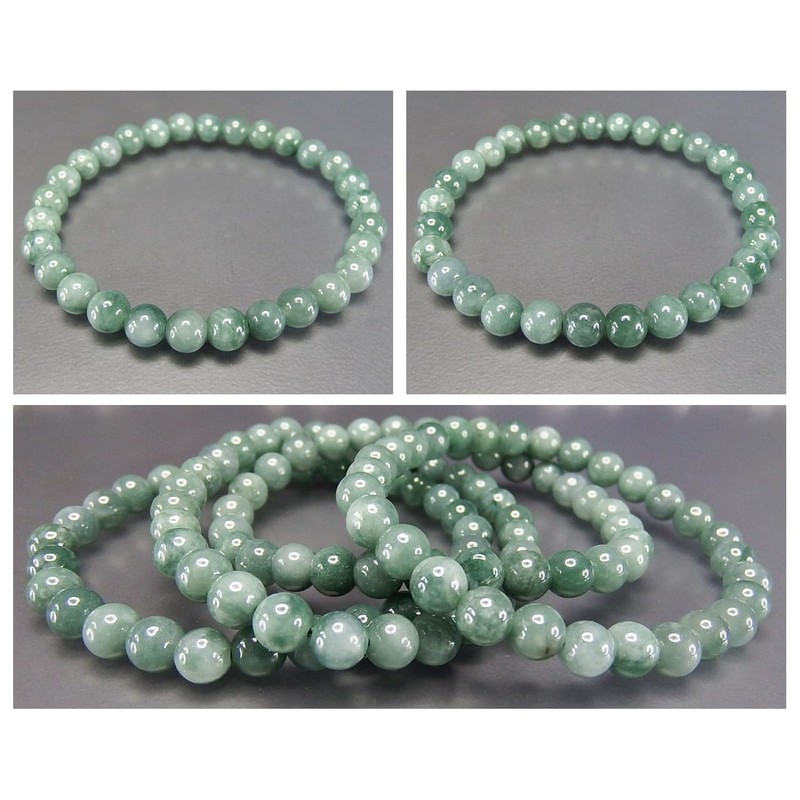 Ishigai Jade Bracelet, Jadeite, Genuine Jade, Approximately 0.2 inch (6