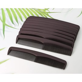 Shapenty 7 Inch Plastic Hair Combs Pocket Combs for Women Men Fine Dressing Grooming Styling Salon Hotel Travel, 10PCS (Black)