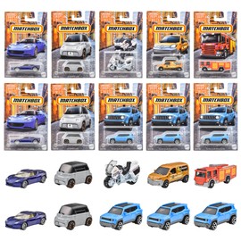 Matchbox 986B-HVV05 Best of Europe Assortment - European Street - [Mini Car, Pack of 10, Sold in Box], 3 Years Old and Up