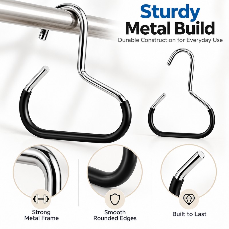 Wall-Mounted Hat Organizer for Accessory Storage – 2-Pack Durable Metal