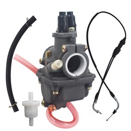 WFLNHB Carburetor Air Filter Throttle Cable Replacement for Yamaha PW80 Dirt Bike Carb 1983-2006