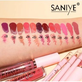 Increíble Labial Líquido Mate Y Delineador Kit De 12pzas                                                                                              