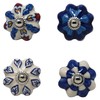 Ajuny Set of 25 Ceramic Knobs Colorful Blue for Kitchen
