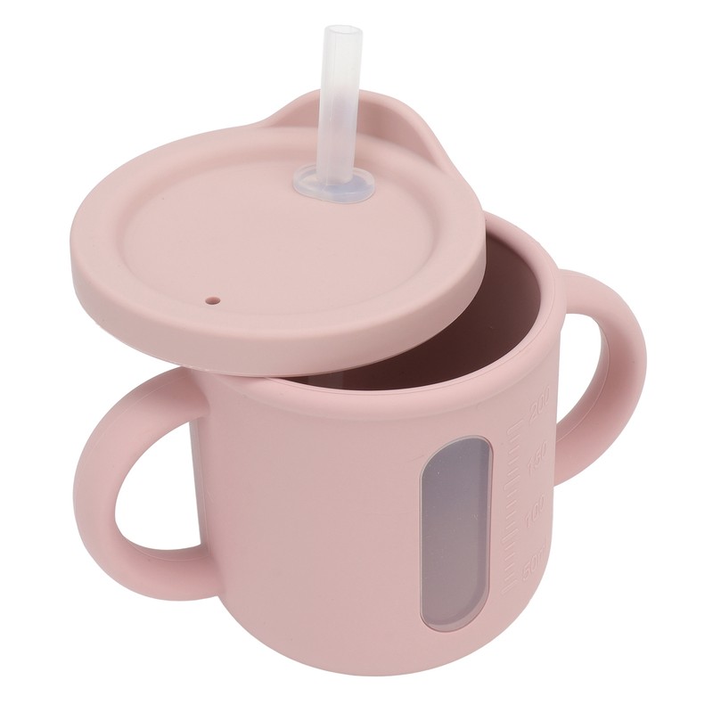 Silicone Sippy Cups Double Handles Lightweight Toddler Training Cup with