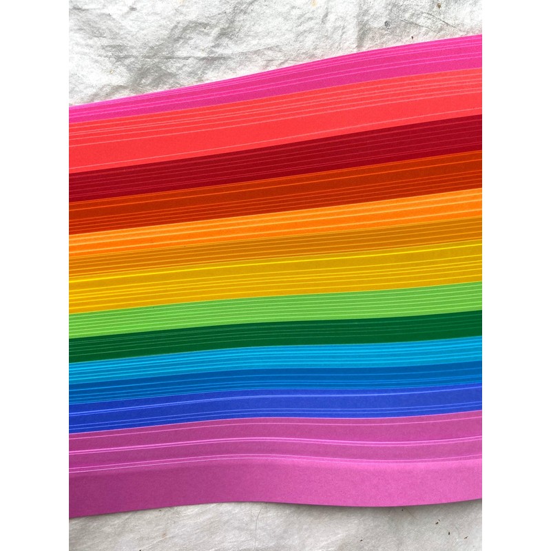1/4" Rainbow Paper Strips for German, Froebel, Moravian Stars &
