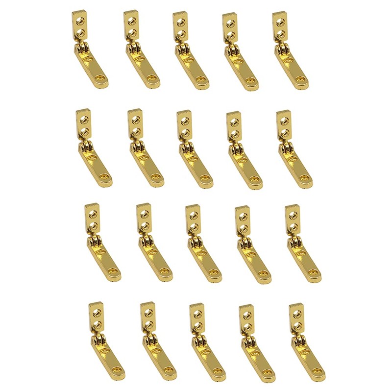 20PCS Jewelry Hinge, 30mm*6mm 90 Degree Side Rail Wooden Box