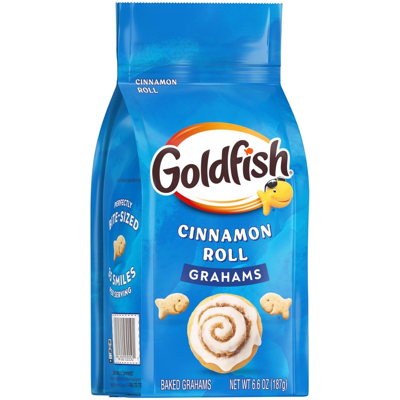 Goldfish Grahams Cinnamon Roll Baked Snack Crackers, 6.6 Oz Bag