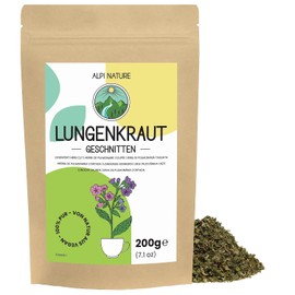 Alpi Nature Lungwort Tea 200 g, Lungwort Dried and Cut, Herbal Tea Loose