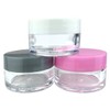 Beauticom 600 Pieces 20G/20ML Round Clear Jars with Mixed Color