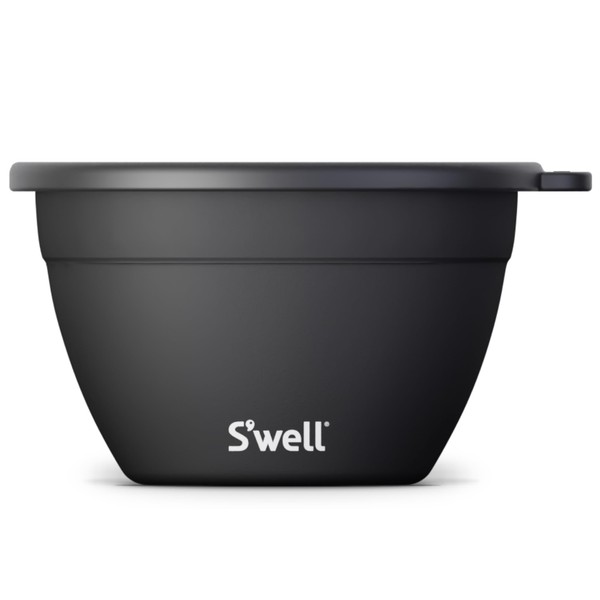 S’well Stainless Steel 64oz Salad Bowl Kit in Onyx, Comes