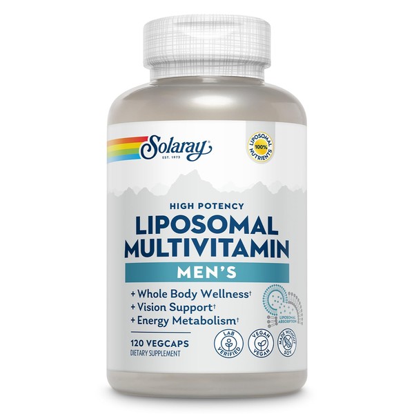 SOLARAY Solaray Liposomal Multivitamin for Men, Enhanced Absorption Immune, Energy