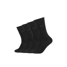 Camano Unisex Socks for Men and Women, Business Socks, Comfort Band, Comfortable, Durable, Cotton, Soft with Reinforced Heel and Toe Area, Pack of 4, black