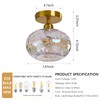 Luafac Vintage Glass Flush Mount Ceiling Light - 2 Pack，7.9