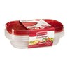 Rubbermaid TakeAlongs Divided Rectangular Food Storage Containers, 3.7 Cup, Tint