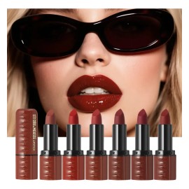 Set De 6 Lápices Labiales, Textura Mate Y Sedosa, De Larga D