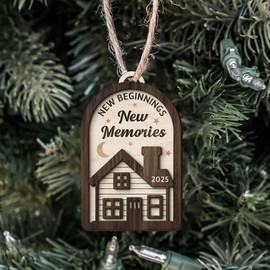 New Home Ornament 2025 - Housewarming Gifts New House, New House New Beginning, House Warming Gift for Women, Couple, homeowners, New Home Gift Ideas - First Home Christmas Ornament 2025 (NH3)
