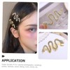 Gatuida 2pcs Gold Snake Hair Clips for Women Crystal Metal