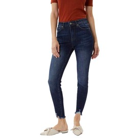Kan Can Jeans Alyssa High-Rise Dark Wash Distressed Ankle Skinny Jeans (9/28)