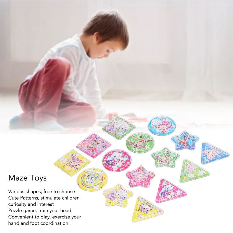 60pcs Balanced Ball Maze Toys Mini Maze Puzzle Games Palm