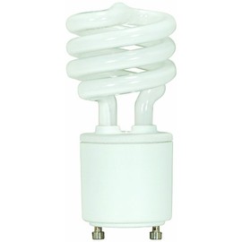 Satco S8226 13 Watt (60 Watt) 880 Lumens Mini Spiral CFL Neutral White 3500K GU24 Base Light Bulb