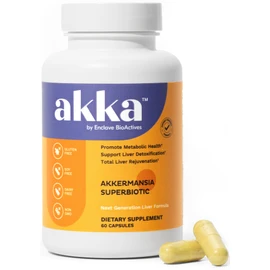 AKKA Akkermansia Probiotic, Liver Cleanse, Detox & Repair, Non-GMO, 60 Caps | Liver health support for energy, digestion & metabolism with akkermansia muciniphila. Gluten-free.