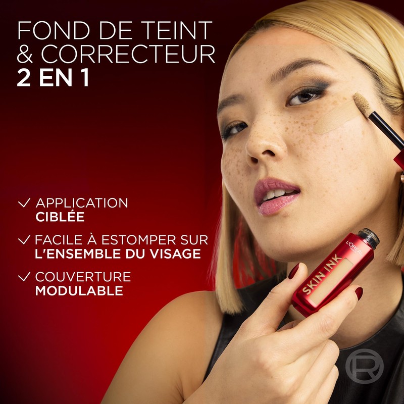 L'Oreal Paris Infaillible Skin Ink, Foundcealer, Opaque Like a Foundation,