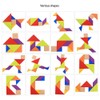 Wooden Tangrams Puzzles, 28 Pieces Tangram Puzzle Book Set Toy