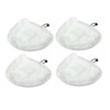 First4spares Steam Mop Floor Microfibre Cleaning Pad Covers for Hoover SSNC1700 Steamjet (White, Pack of 4)