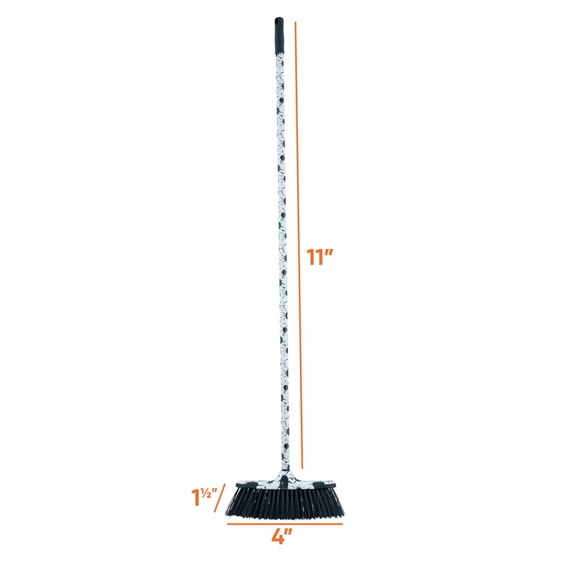 Superio Design Broom, Fancy Black and White Angle Broom, Cute