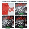 TUMIYA Red Heat Transfer Vinyl HTV Rolls, 12" x 8ft