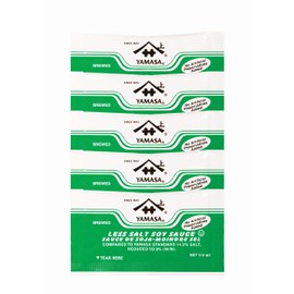 Yamasa, Less Salt Soy Sauce, Full Flavor Japanese Brewed Soy Sauce Packets with Reduced Sodium, 500 5.5ml Individual Portion Packs