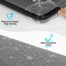 Lacdo 360° Protective Laptop Sleeve Case for 15 inch New MacBook Air M3 A3114 M2 A2941 2024-2023, 15 inch MacBook Pro A1990 A1707, Dell XPS 15 Plus Computer Bag with Accessory Pouch, Dark Gray