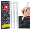MARTCOLOR White Gel Pens, 1.0mm Fine Point Opaque Archival Ink