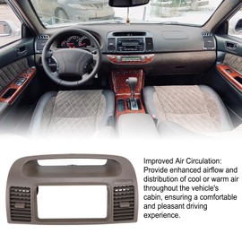 Center Dash Air Outlet Panel, Center Dash Air Outlet Panel Car Front AC Air Vent Panel Assembly Bezel Replacement for Toyota Camry XV30 2001 to 2006