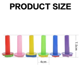 12 Pcs Paint Sponge Brushes Foam Brushes Sponges Paint Assorted Foam Paint Stamp Craft for Painting Drawing