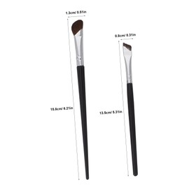 PACKOVE 4Pcs Eye Makeup Brushes Angled Eyeliner Nose Contour Brush Multi Use Brow Brush for Eyebrows and Eyeshadow Premium Gentle Bristles for Various Eye Makeup Looks
