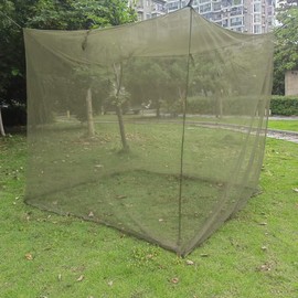 Military Green Mosquito Net - Portable Tactical Camping Net with Ultra-Fine Mesh, Fits Single/Double Beds & Cots (75"x35"x67" & 78"x67"x70") (Double L78in*W67in*H70in)