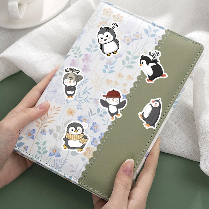 HDGSAFD 92 Penguin Stickers, Creative Cartoon Stickers, DIY Cup Notebook
