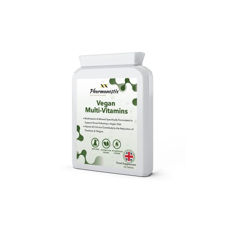 Vegan Multivitamin and Mineral Supplement 60 Tablets | 24 Vitamins
