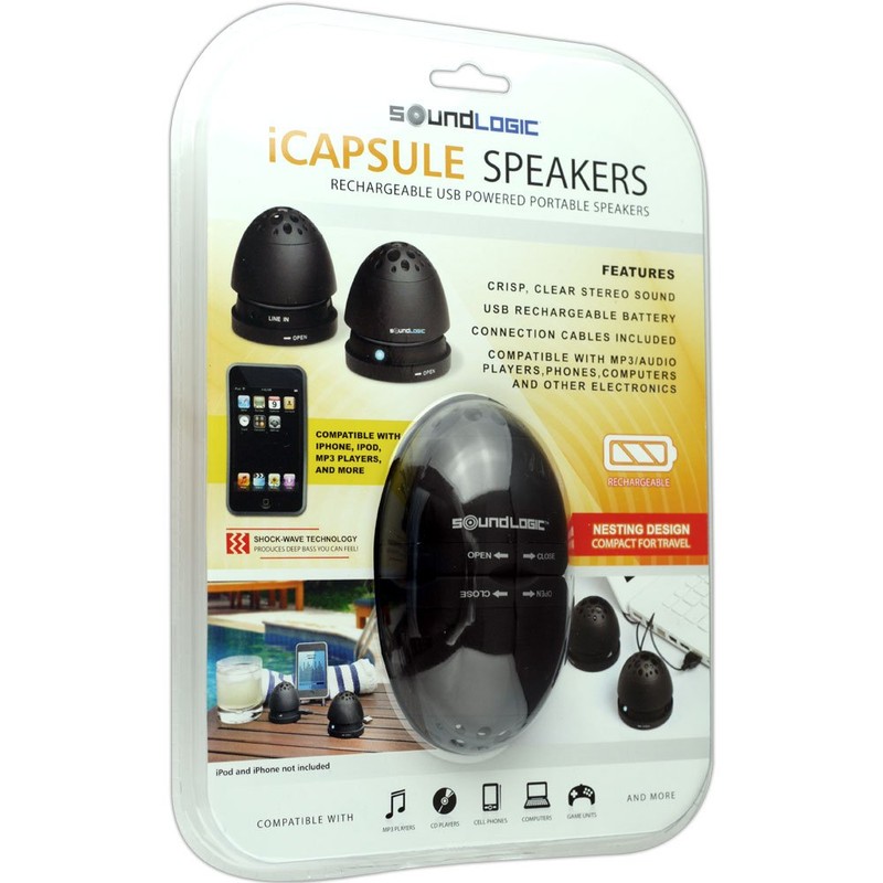 Sound Logic Rechargeable Egg Nesting Speakers USB (72-4825)