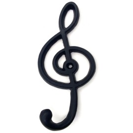5MOONSUN5 - Ganchos para colgar en la pared, arte decorativo, hierro fundido negro, gancho de cocina para colgar en la pared, ropa y gorras, gancho individual